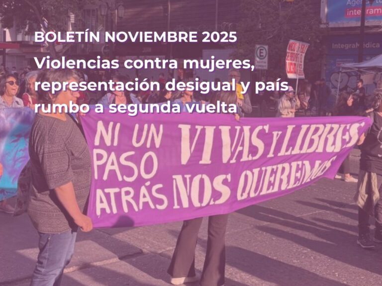 Lee más sobre el artículo Boletín noviembre – Violencias contra mujeres, representación desigual y país rumbo a segunda vuelta